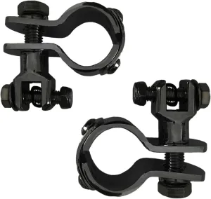 Motorcycle Footpegs 32mm Highway Crash Bar For Foot Peg Clamps Engine Guard Mounts Adapter For Fit Honda Suzuki Kawasaki Yamaha Harley Davidson, Black