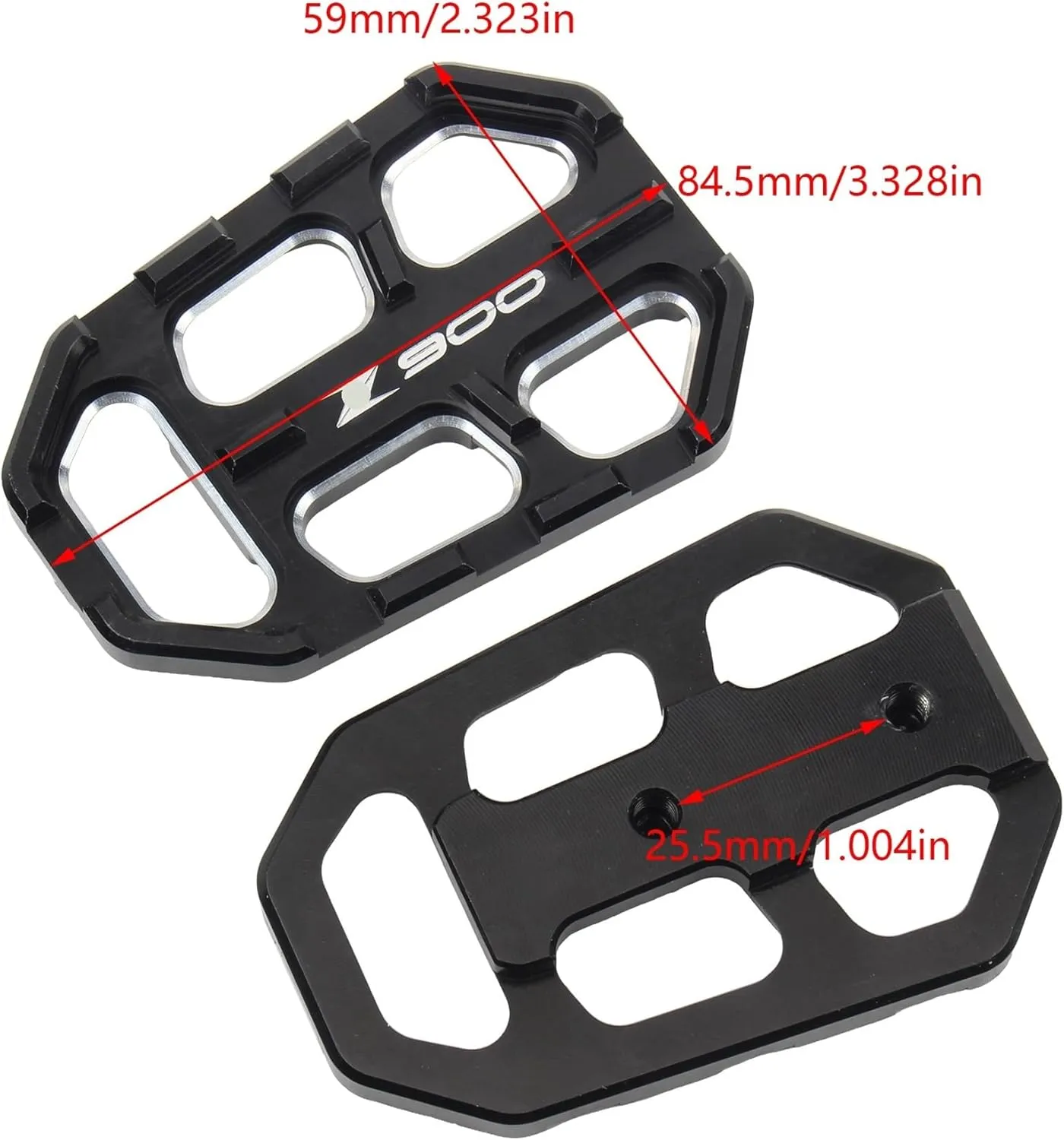Motorcycle Footpegs Motorbike Accessories Motorcycle Enlarge Foot Pedal Pegs Aluminum Footrest Footpeg for Kawasaki Z900