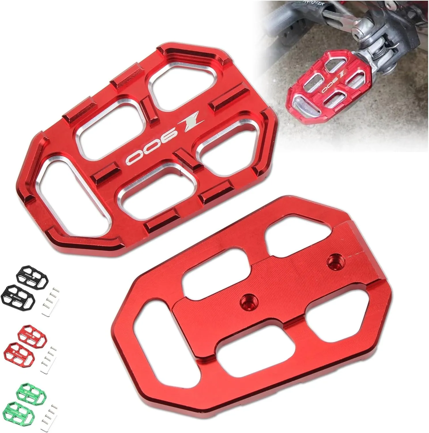 Motorcycle Footpegs Motorbike Accessories Motorcycle Enlarge Foot Pedal Pegs Aluminum Footrest Footpeg for Kawasaki Z900
