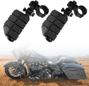 Motorcycle Highway Pegs, Crash Bar Highway Foot Pegs Footrest For Harley Touring Electra Street Glide Road King Sportster Kawasaki 1"(25mm), 1 1/4" (32mm), 1 1/3" (34mm) Engine Guard