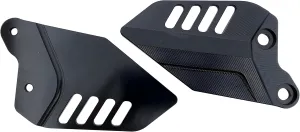 Motorcycle Wing Cover Footrest Heel Guards Aluminum Foot Peg Protector Plate Compatible With Kawasaki Z900RS 2017-2023 Z900 2017-2023 (BLACK)