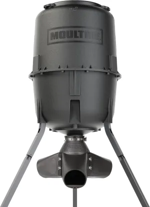 Moultrie 250 lb. Gravity Deer Feeder - Tripod Game Feeder - Easy Conversion Adapter - Protein Pellet Ready - Rugged No-Power Setup for Deer Management