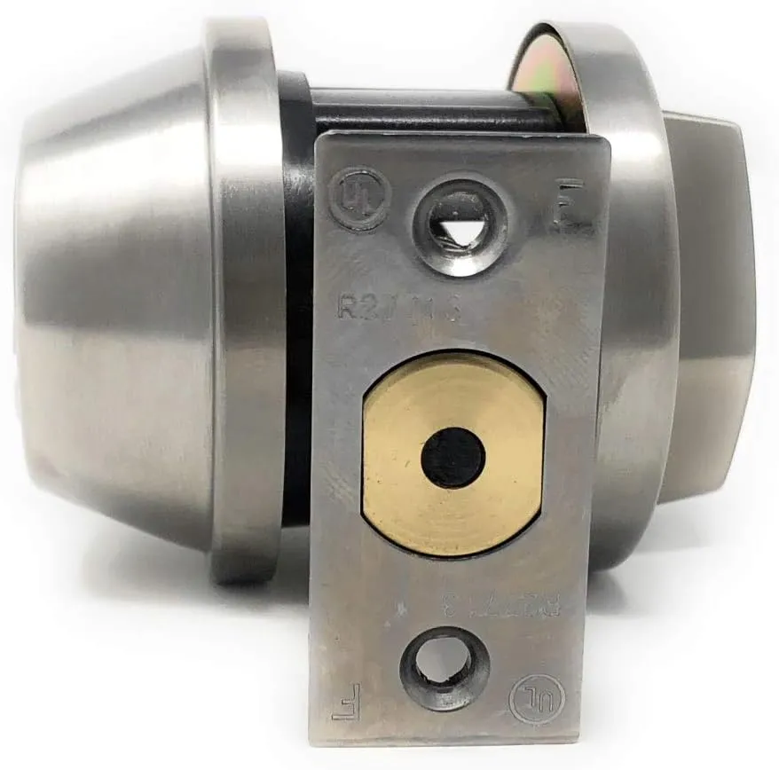 Mul-T-Lock Cronus High Security Grade 2 Single Cylinder Dead-Bolt w/Thumb Turn 2-3/8 or 2-3/4 Adjustable Backset for Commercial and Residential Metal Or Wood Doors (Stainless Steel)