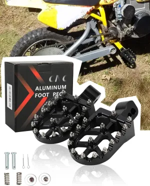 MX650 Foot Pegs Pedal Aluminum Footpegs Rest for MX650/500/350, SX500 Electric Dirt Rocket Bike, KNIGHT BLACK