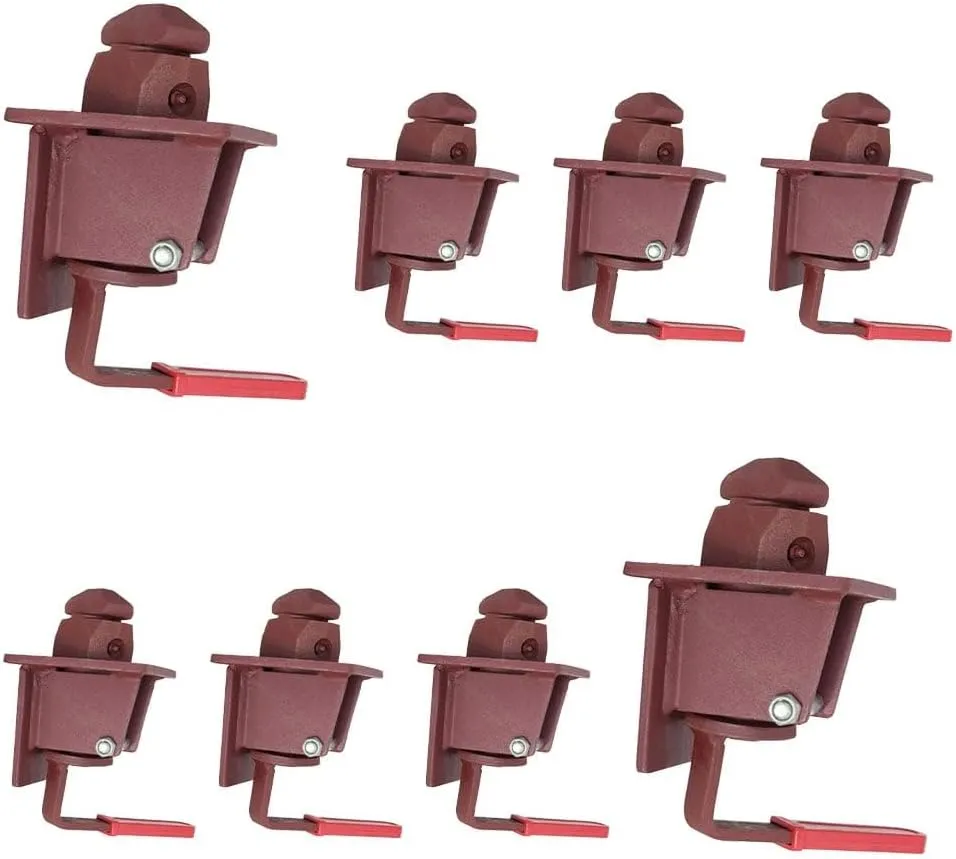 Mytee Products (8 Pack Sea and Rail Shipping Container Manual Twist Lock for Chassis - Forged Steel - Can Be Welded or Bolted to A Chassis/Flatbed