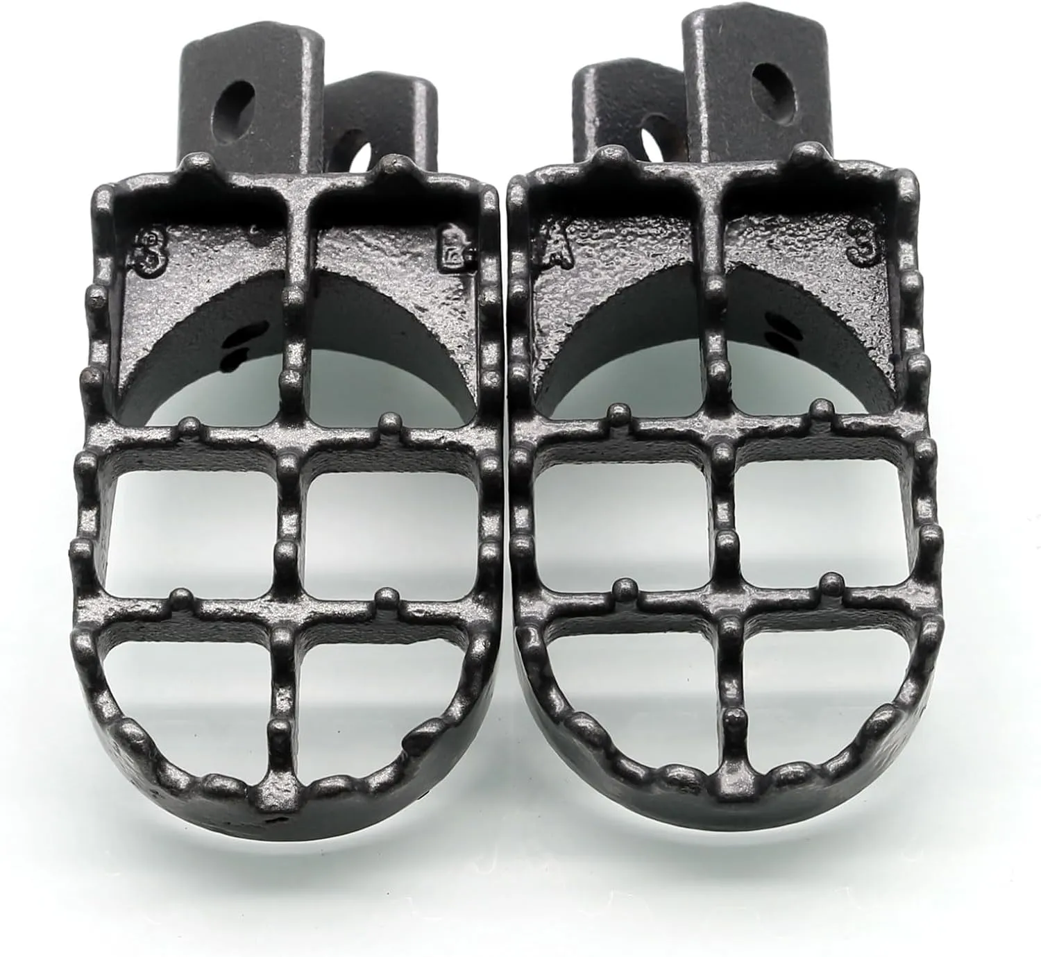MZS Dirt Bike Foot Pegs, Heavy Duty Motocross Footpeg MX Footrest Rest Pedal Alloy Steel Gray Compatible with TW200 1987-2020 / TTR90 2000-2003 / PW50 1981-2019 / PW80 1983-2017