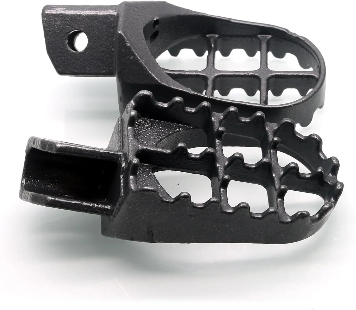 MZS Dirt Bike Foot Pegs, Heavy Duty Motocross Footpeg MX Footrest Rest Pedal Alloy Steel Gray Compatible with TW200 1987-2020 / TTR90 2000-2003 / PW50 1981-2019 / PW80 1983-2017