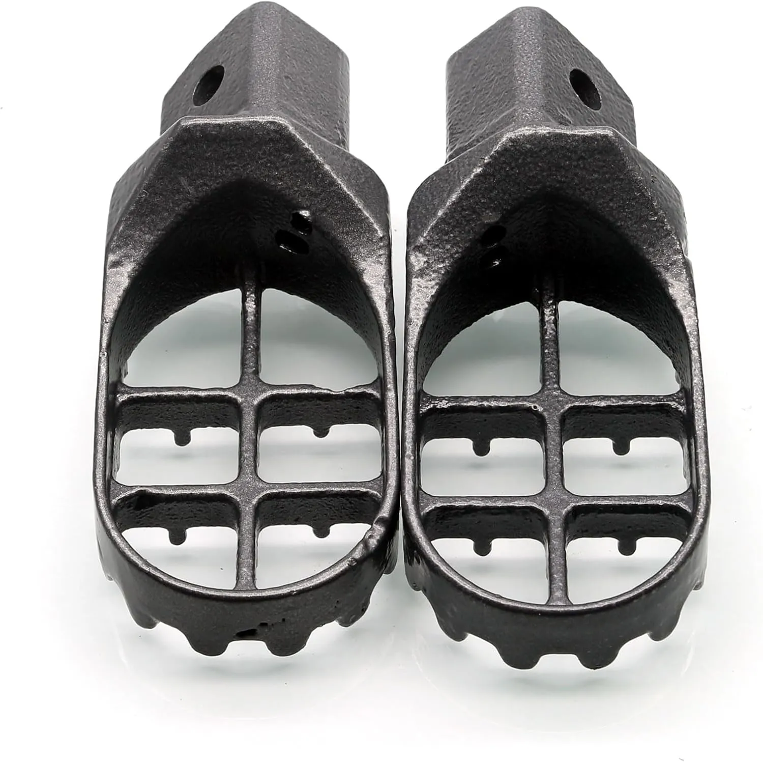 MZS Dirt Bike Foot Pegs, Heavy Duty Motocross Footpeg MX Footrest Rest Pedal Alloy Steel Gray Compatible with TW200 1987-2020 / TTR90 2000-2003 / PW50 1981-2019 / PW80 1983-2017