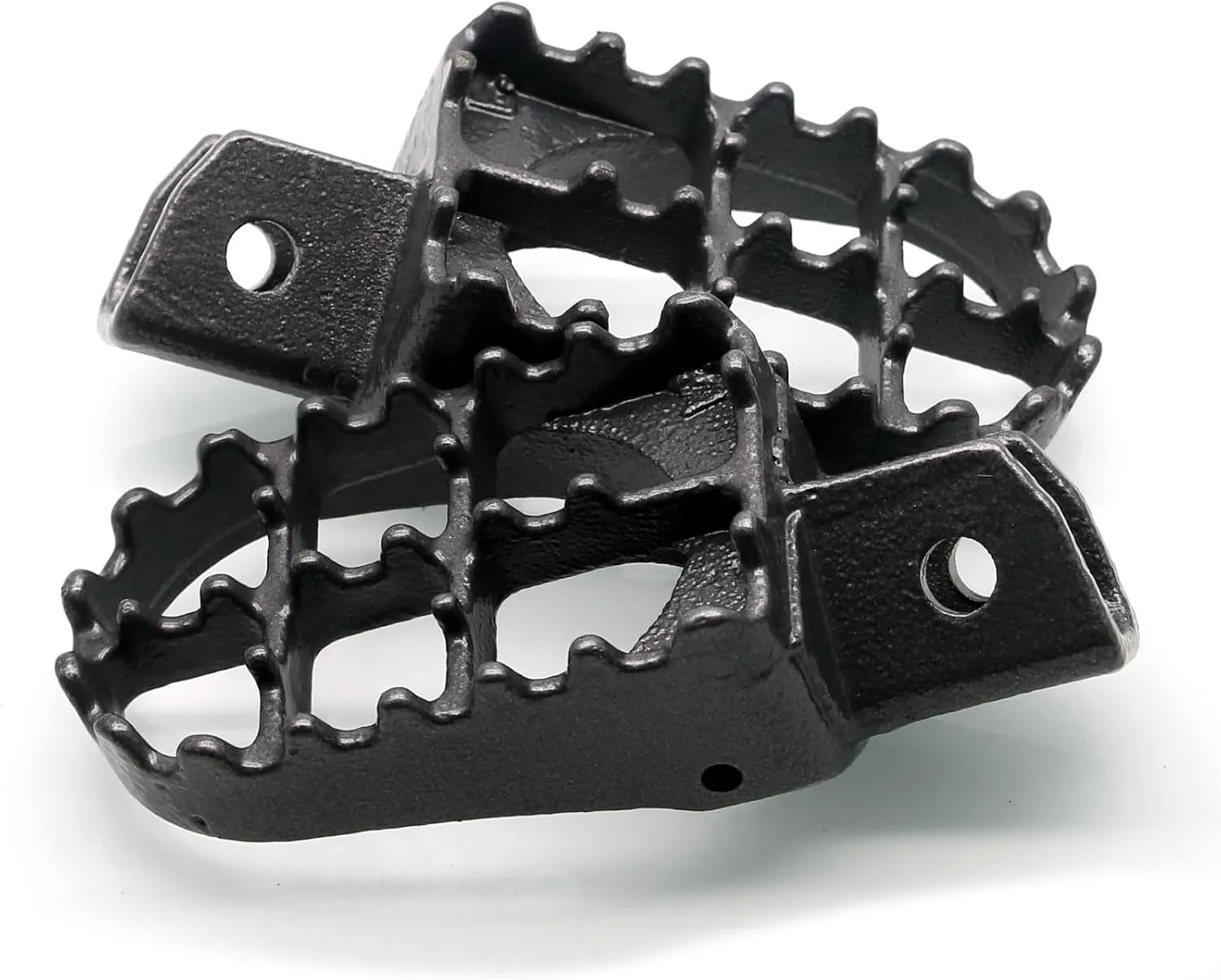 MZS Dirt Bike Foot Pegs, Heavy Duty Motocross Footpeg MX Footrest Rest Pedal Alloy Steel Gray Compatible with TW200 1987-2020 / TTR90 2000-2003 / PW50 1981-2019 / PW80 1983-2017