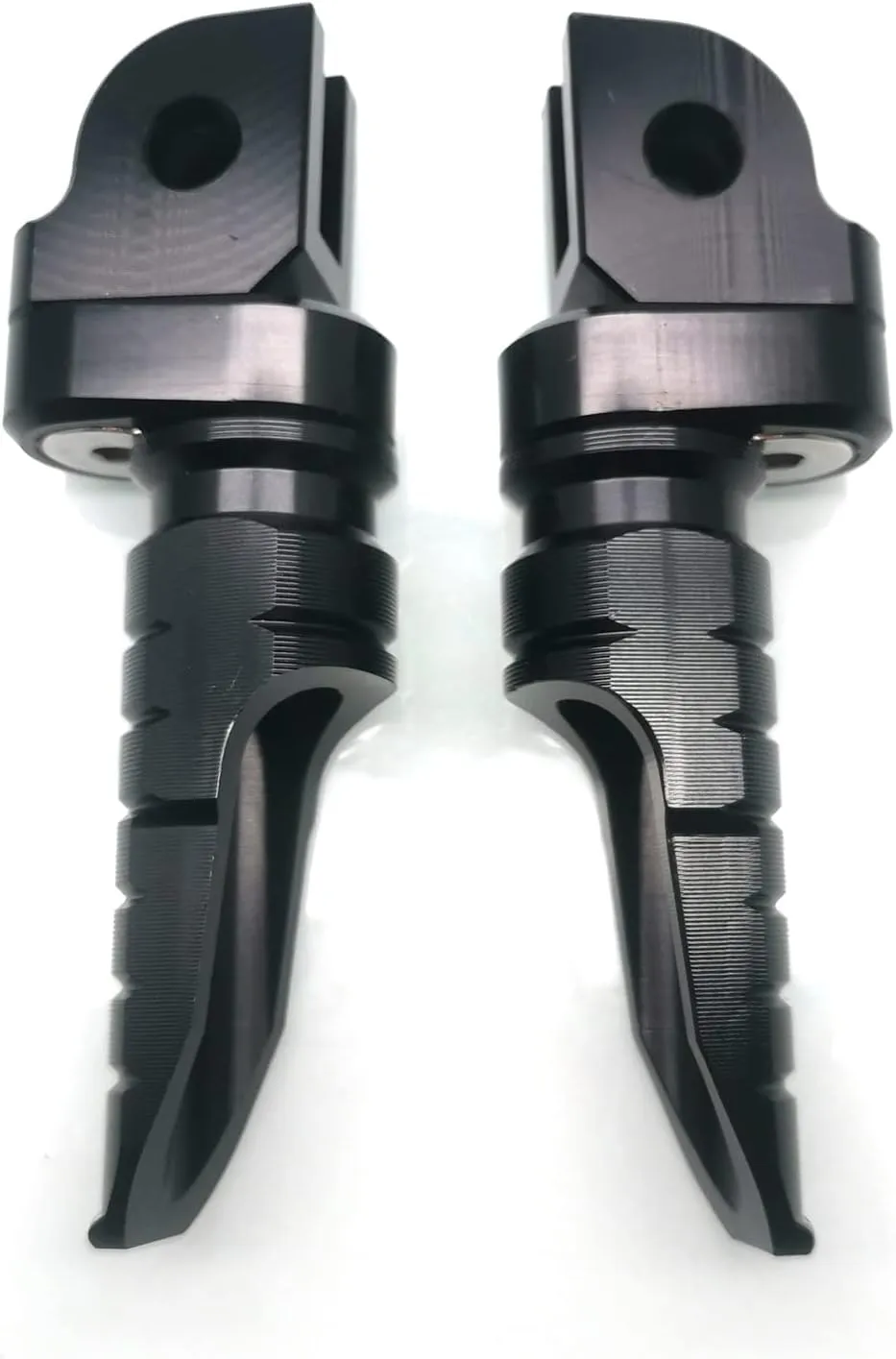 MZS Motorcycle Foot Pegs, Front Rider Footpegs Footrest Rest Pedal Adjustable Aluminum Black Compatible with GROM Monkey CBR 600 F2 F3 F4 F4I CBR600RR CBR1000RR VFR800 CB1100