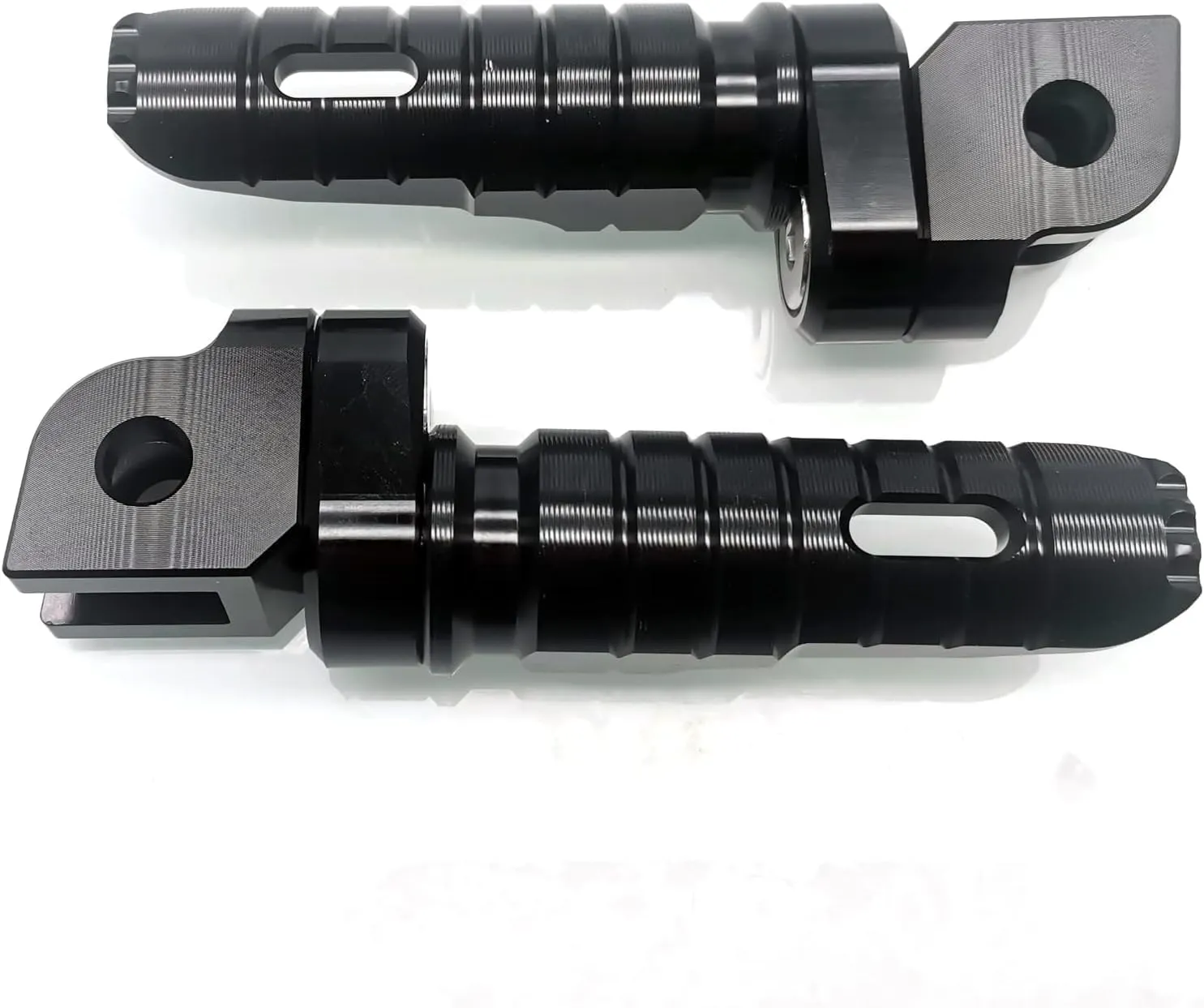 MZS Motorcycle Foot Pegs, Front Rider Footpegs Footrest Rest Pedal Adjustable Aluminum Black Compatible with GROM Monkey CBR 600 F2 F3 F4 F4I CBR600RR CBR1000RR VFR800 CB1100