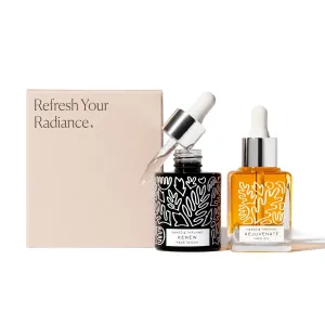 Naked & Thriving The Night Set | Renew Resurfacing Night Serum (30 mL)   Rejuvenate Restorative Face Oil (35 mL) with Hyaluronic Acid, Argan & Sea Buckthorn Oils and Fruit AHAs (Set of 2)