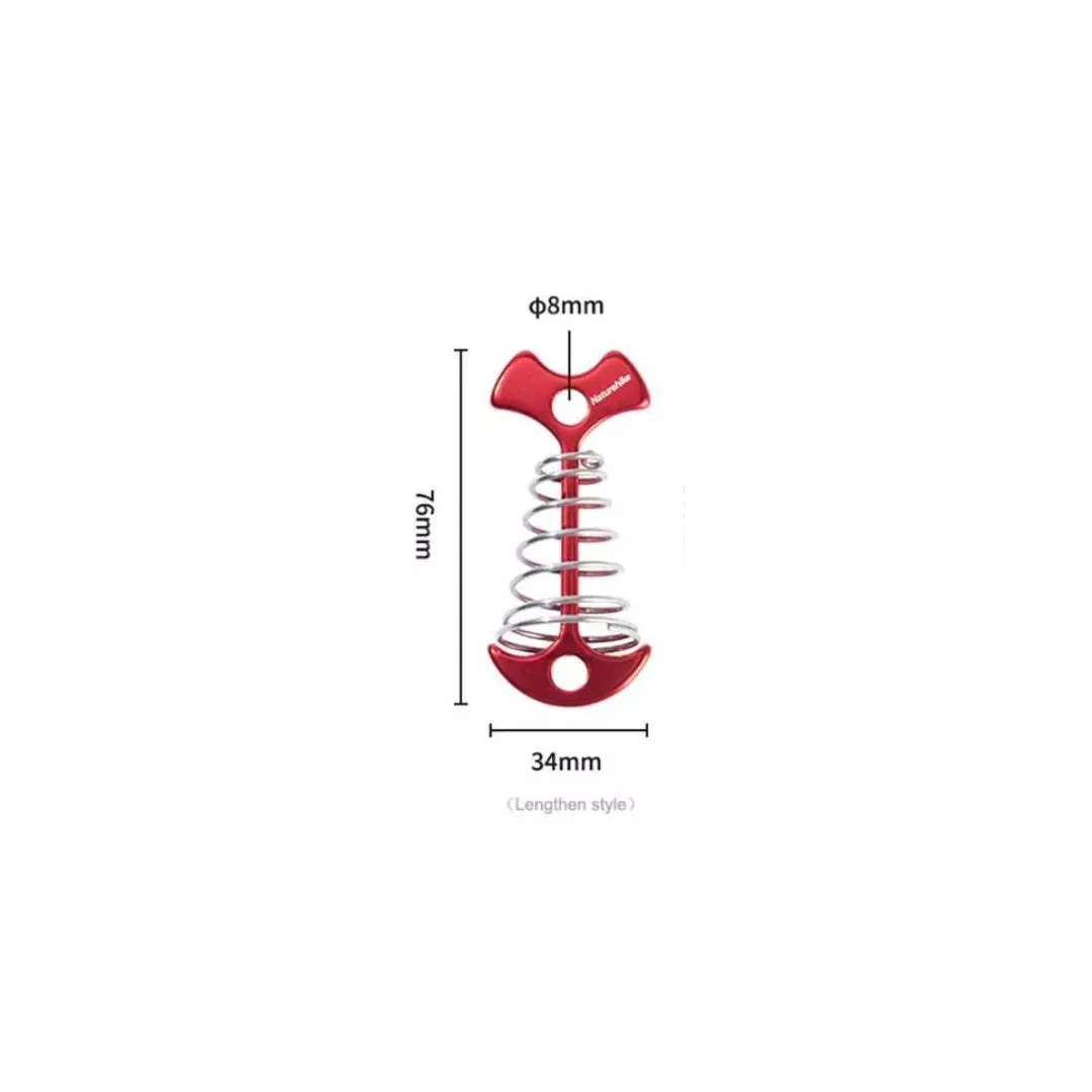 Naturehike NH19PJ099 Lightweight Fishbone Floor Spring Nail - RED