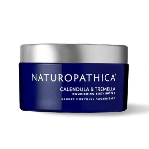 Naturopathica Calendula & Tremella Nourishing Body Butter with Vitamin E, Daily Body Lotion for Dry Skin, Hydrating Body Cream for Men and Women, 6 fl oz