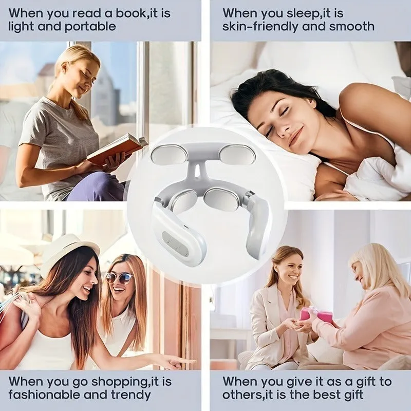 Neck Massager, Portable Smart Cervical Massage, Gentle Massage Product for Neck Massage, Holiday Gift for Family Girls and Boys