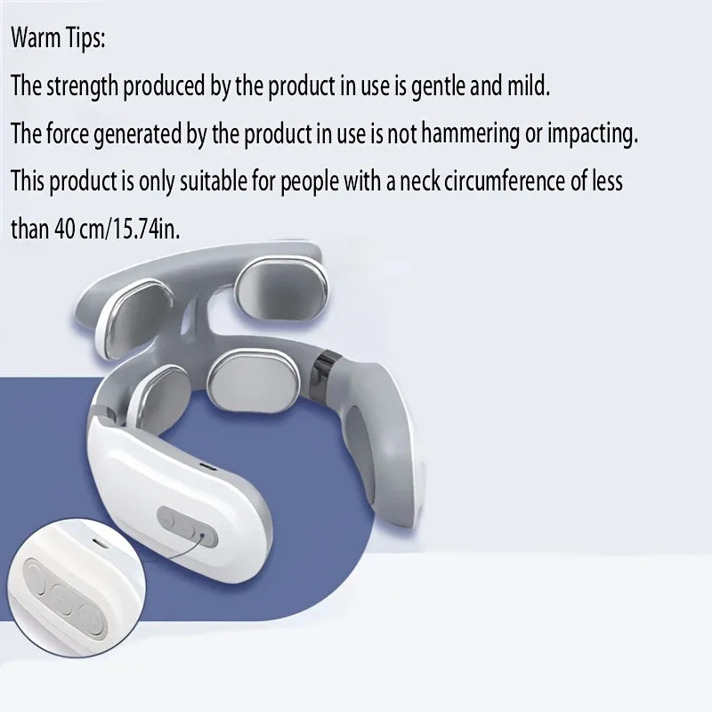 Neck Massager, Portable Smart Cervical Massage, Gentle Massage Product for Neck Massage, Holiday Gift for Family Girls and Boys