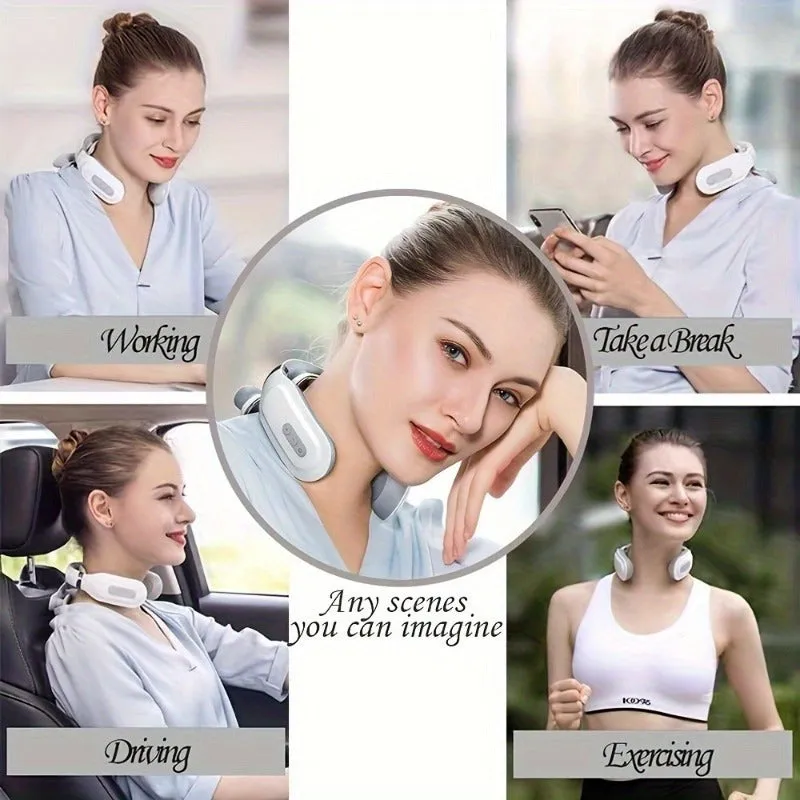 Neck Massager, Portable Smart Cervical Massage, Gentle Massage Product for Neck Massage, Holiday Gift for Family Girls and Boys
