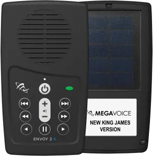 New King James Version (NKJV) Audio Bible Narrated by Bob Sauer on The Envoy 2S Solar Player by MegaVoice