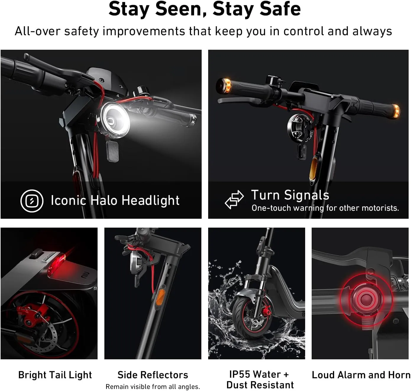 NIU Electric Scooter for Adults - NIU E-Scooter for Commute 600W-900W Max Power. 18-41 Miles Long Range, 17.4-23.6 MPH Portable & Folding, UL Certified
