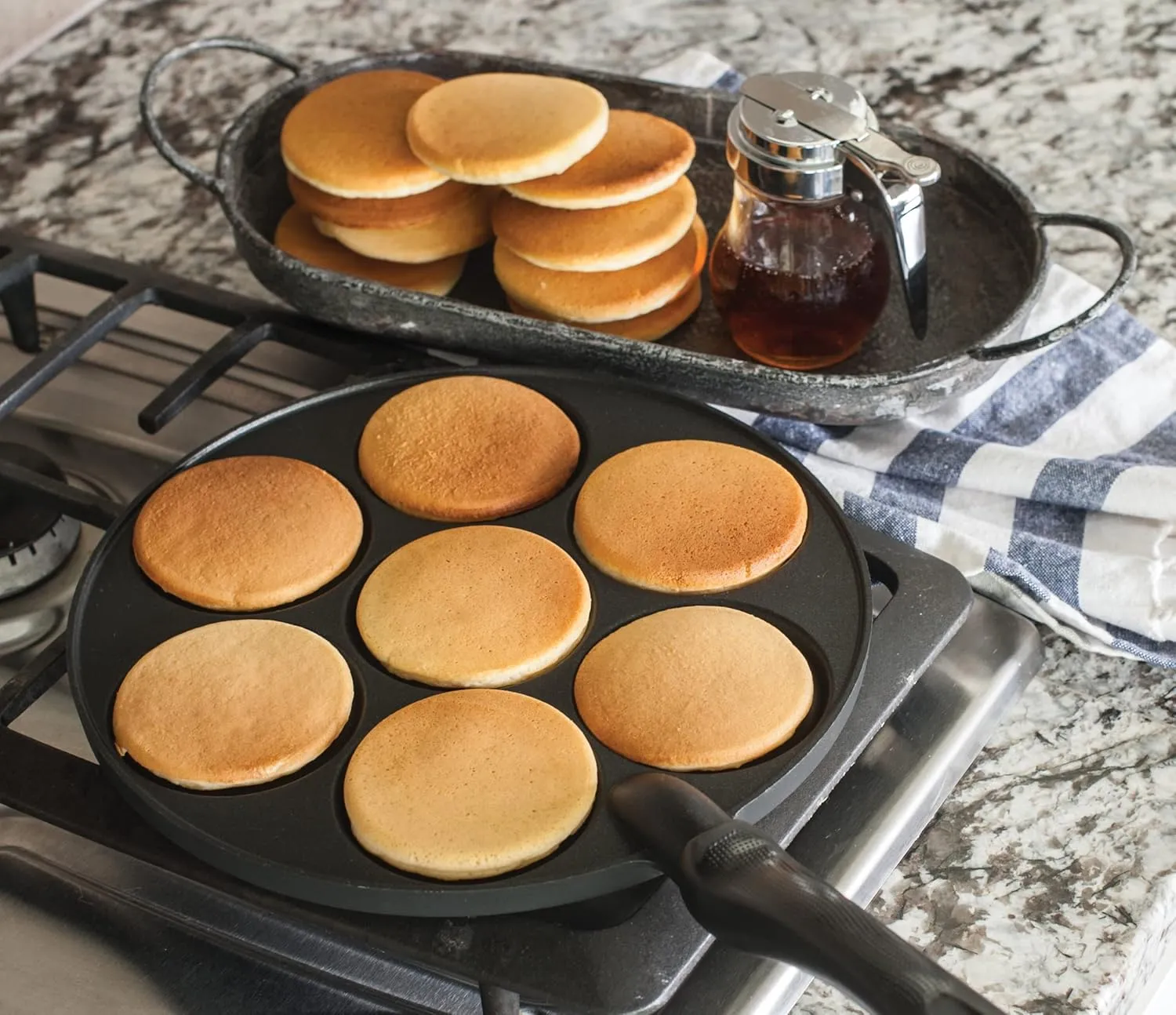 Nordic Ware Silver 01940 Scandinavian Dollar Pancake Pan 17.5 x 10.2 x 2.5