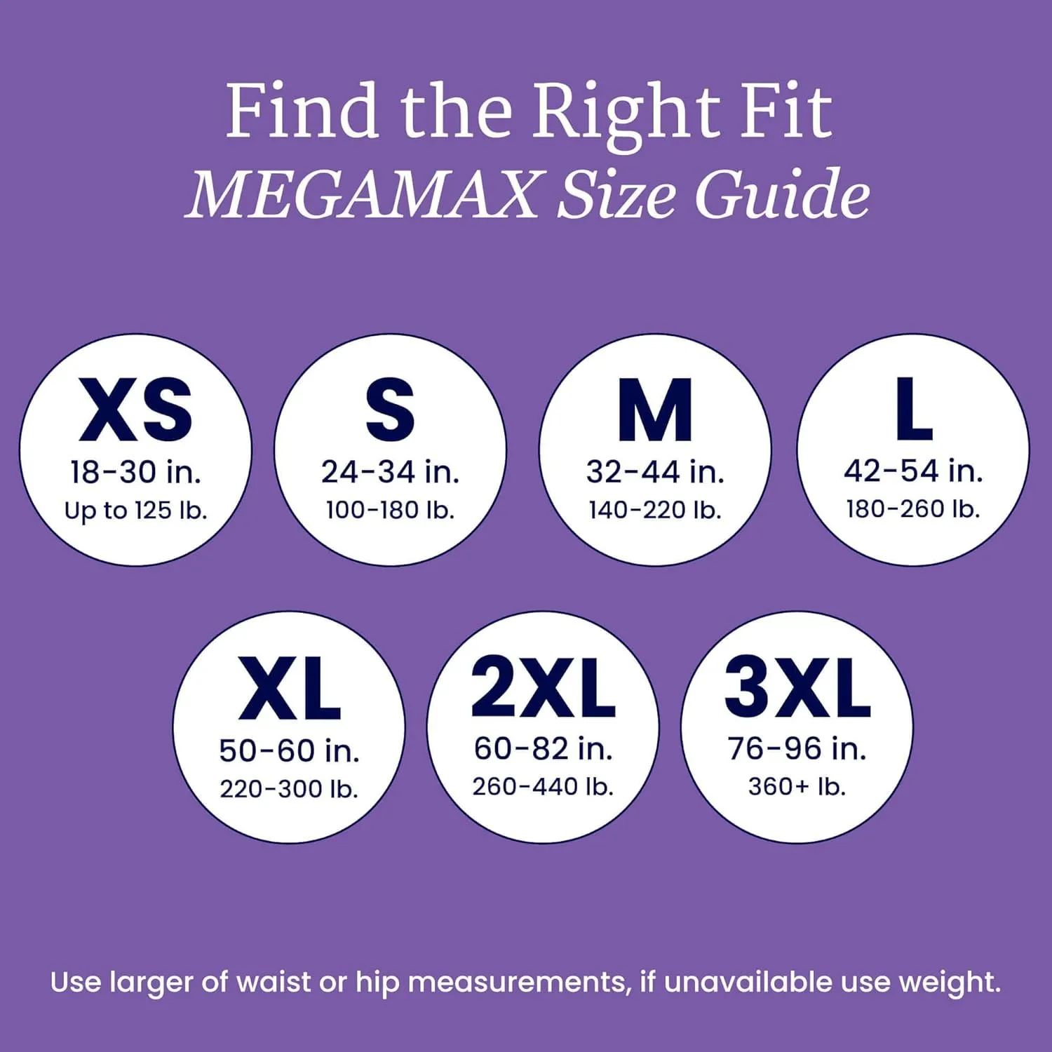 NorthShore MegaMax Adult Overnight Diapers, 12-Hour Tab-Style, Medium, 10 Count Bag, White, 32-44 inches, Unisex Incontinence Underwear