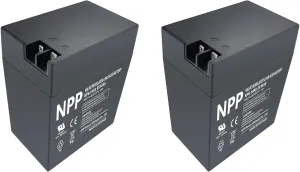 NPP NP6-14Ah (2 Pcs) 6V 14 Ah Rechargeable Sealed Lead Acid Battery for Parmak 901 & Magnum Solar Park & Teledyne B8-6 Emergency Lighting