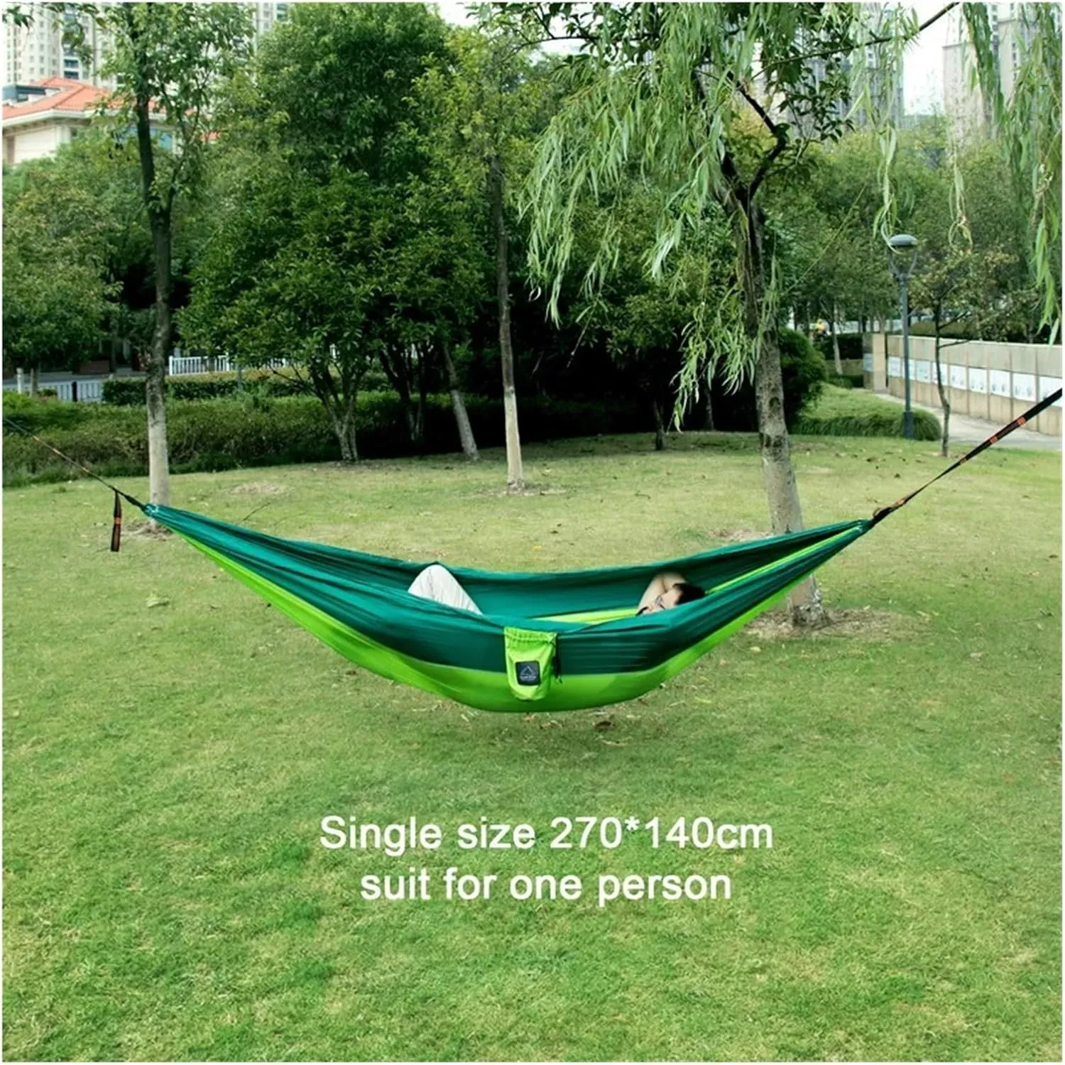 Nylon Parachute Hammock Net Portable Nylon Parachute Fabric Single and Double Size Outdoor Camping Hiking Garden Hammock Terrace Hammock(Model 4,300cmX200cm)