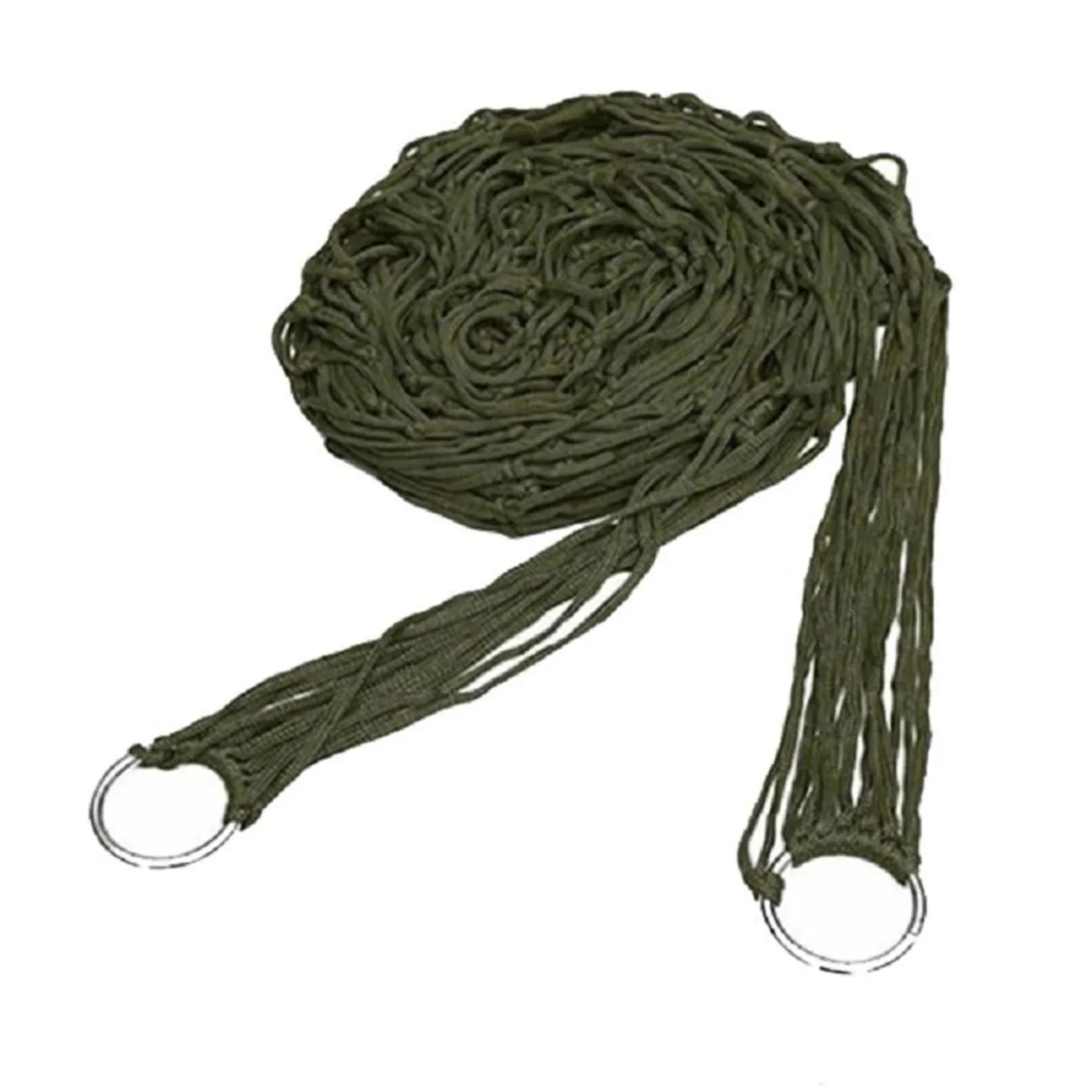 Nylon Rope Mesh Hammock - Outdoor Sleeping Net Bed with Rope for Relaxation