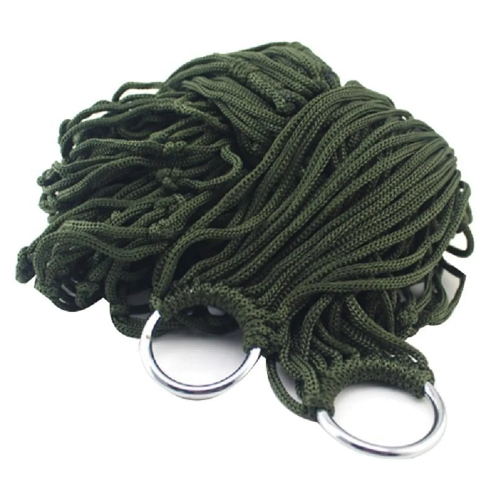 Nylon Rope Mesh Hammock - Outdoor Sleeping Net Bed with Rope for Relaxation