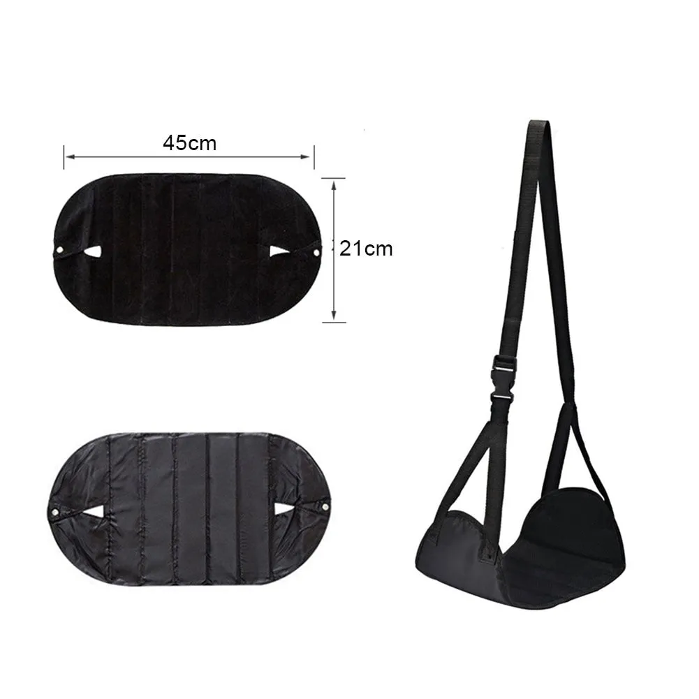 Office Folding Pillows Flight Airplane Travel Pain Relief Leg Hammock Adjustable Carry-on Foam Footrest Portable