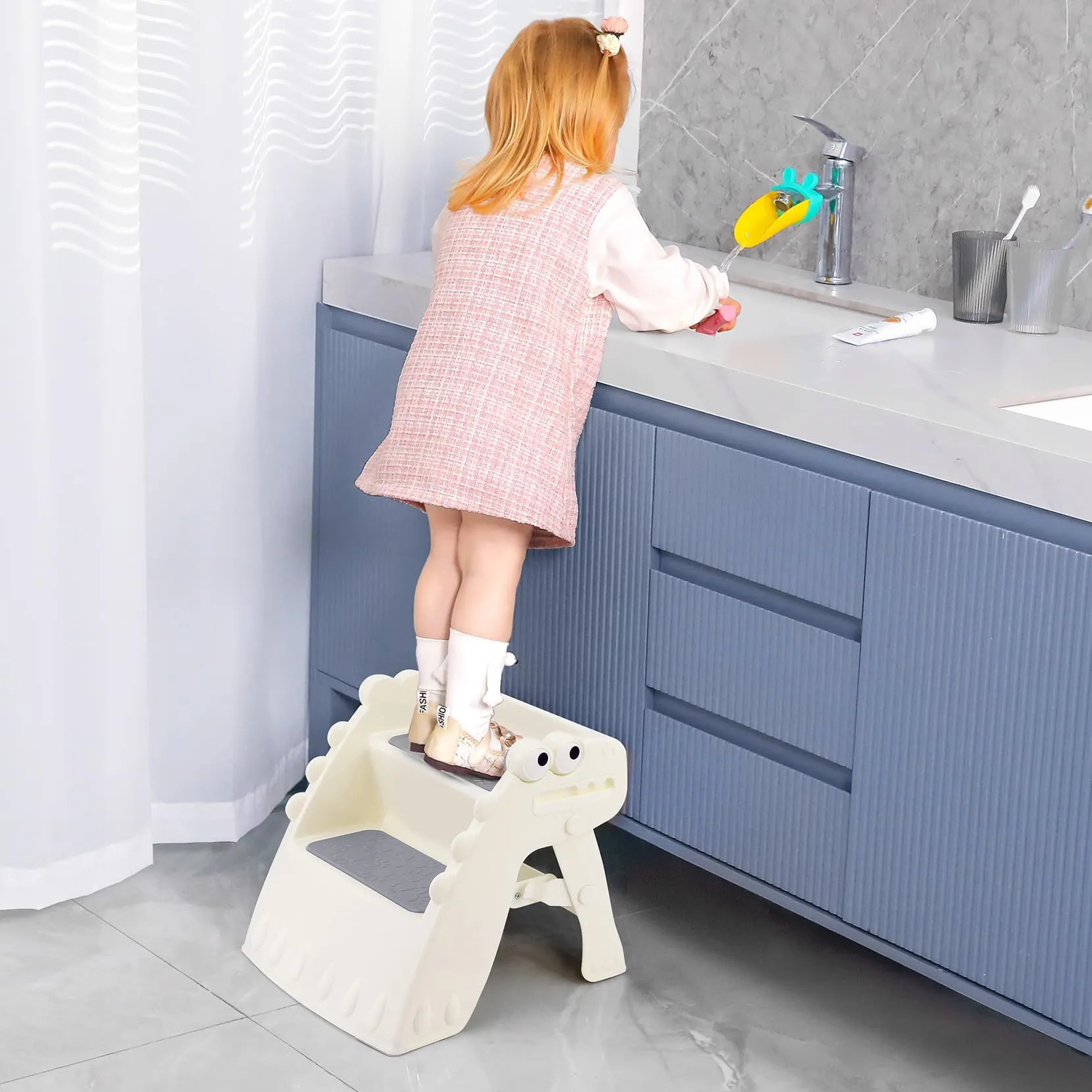 Onasti Toddler Step Stool Foldable Kids Step Stool