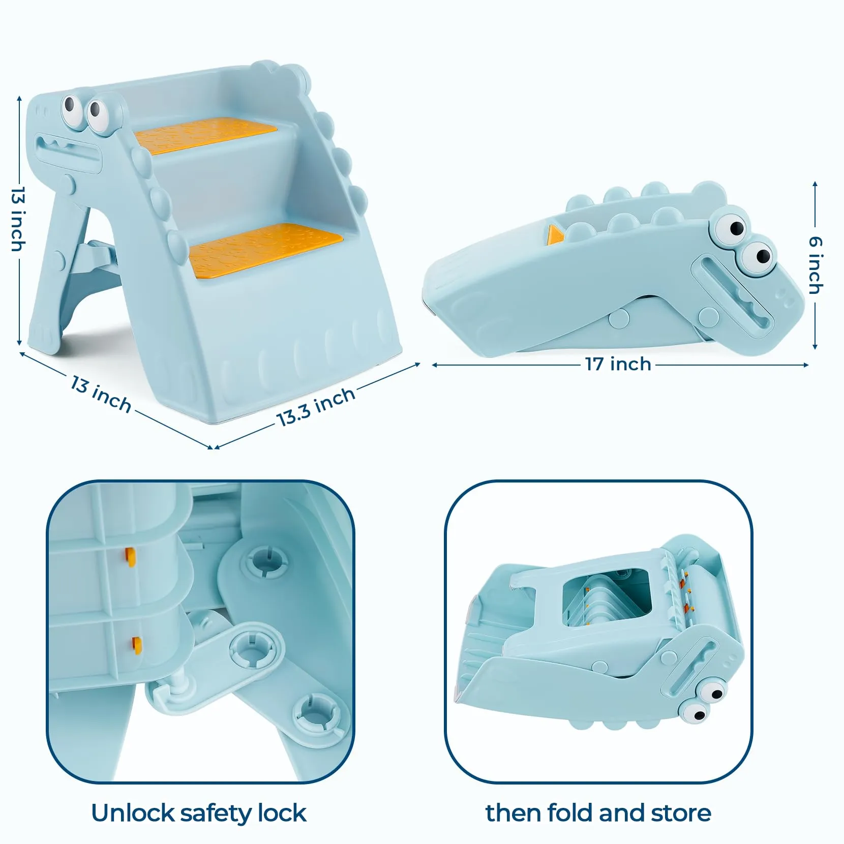 Onasti Toddler Step Stool Foldable Kids Step Stool