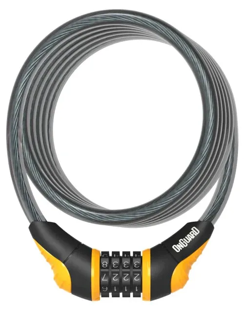 OnGuard Neon Combo Coil Cable Lock 8161