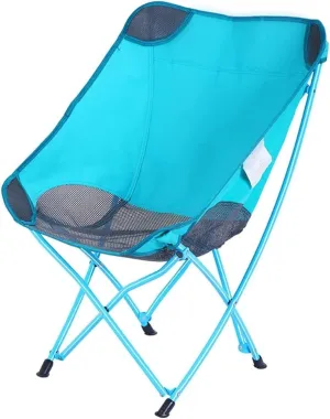 Outdoor Camp Chairs, Ultralight Camping Chair with Mesh Stitching Compact Folding Backpacking Seat Stool with Large Back Storage Pocket Lawn Chairs Adults