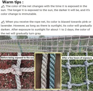 Outdoor Climbing Cargo Net for Kids Adults,Playground Heavy Duty Rope Net Ladder,Climbing Net for Swing Set Bridge Child Obstacle Courses (Color : 15cm18mm, Size : 1 * 1m)