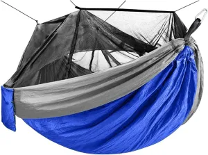 Outdoor Mosquito Net Camping Hammock 1-2 Person Parachute Picnic Hammock Portable Hanging Sleeping Hammock Swing Hammock (Color : Vert) (White Style)