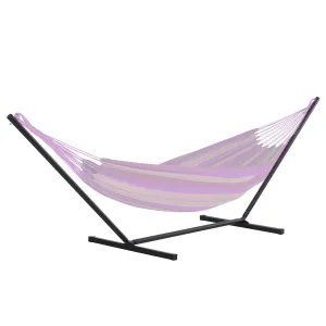 Outsunny 11.8'l Hammock Stand Extra Long Heavy Duty Straight Pole Day Bed Swing Metal Frame Simple S|Outsunny 11.8'l Support De Hamac A Tres Longue Duree De Vie Poteau Droit Balancoire De Lit Cadre En
