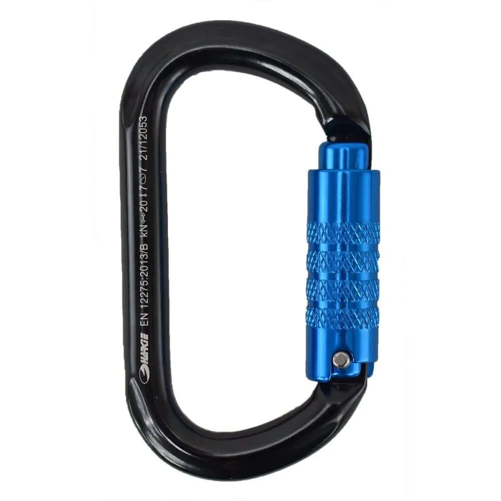 Oval 3 Way Locking Climbing karabiners