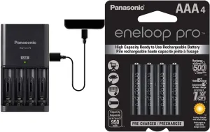 Panasonic eneloop pro Battery Charger   Rechargeable Batteries Bundle