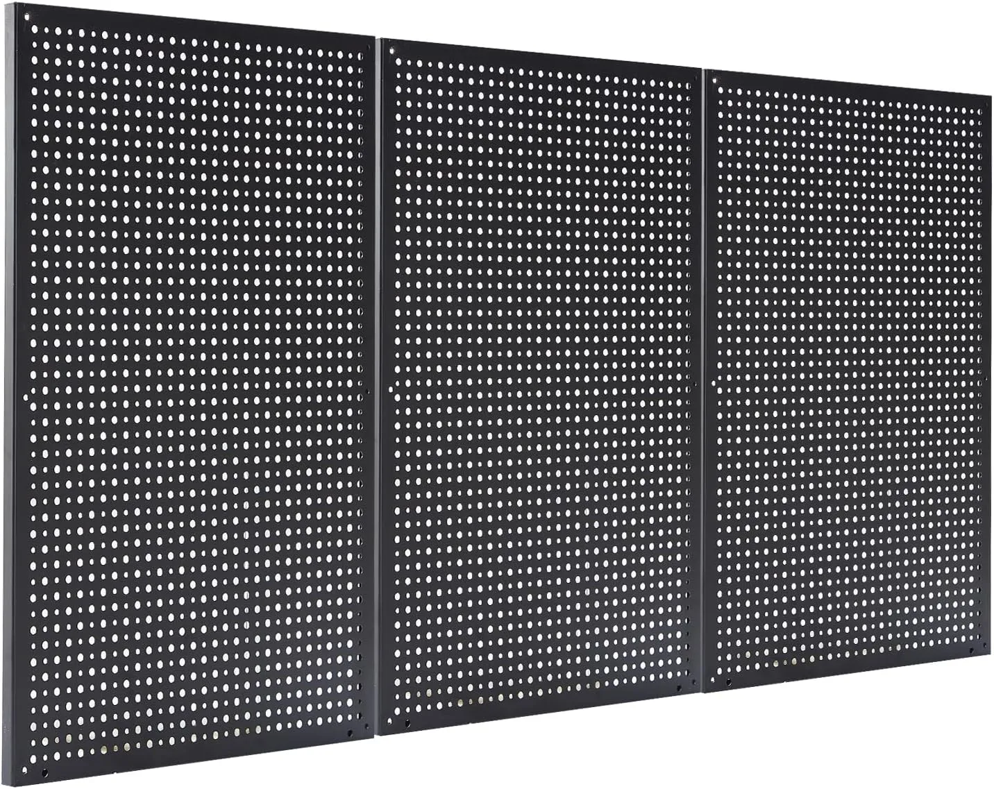 Peg Board,3 Pack 16-Inch X 24-Inch Heavy Duty Metal Peg Board Tool Organization Panels,Ideal for Storage Solutions in Garages, Workbenches, Workshops, Kitchens, and Other Iocations(Black)