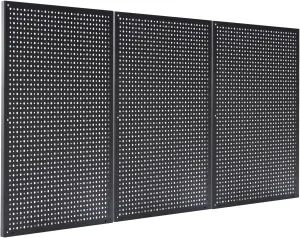 Peg Board,3 Pack 16-Inch X 24-Inch Heavy Duty Metal Peg Board Tool Organization Panels,Ideal for Storage Solutions in Garages, Workbenches, Workshops, Kitchens, and Other Iocations(Black)