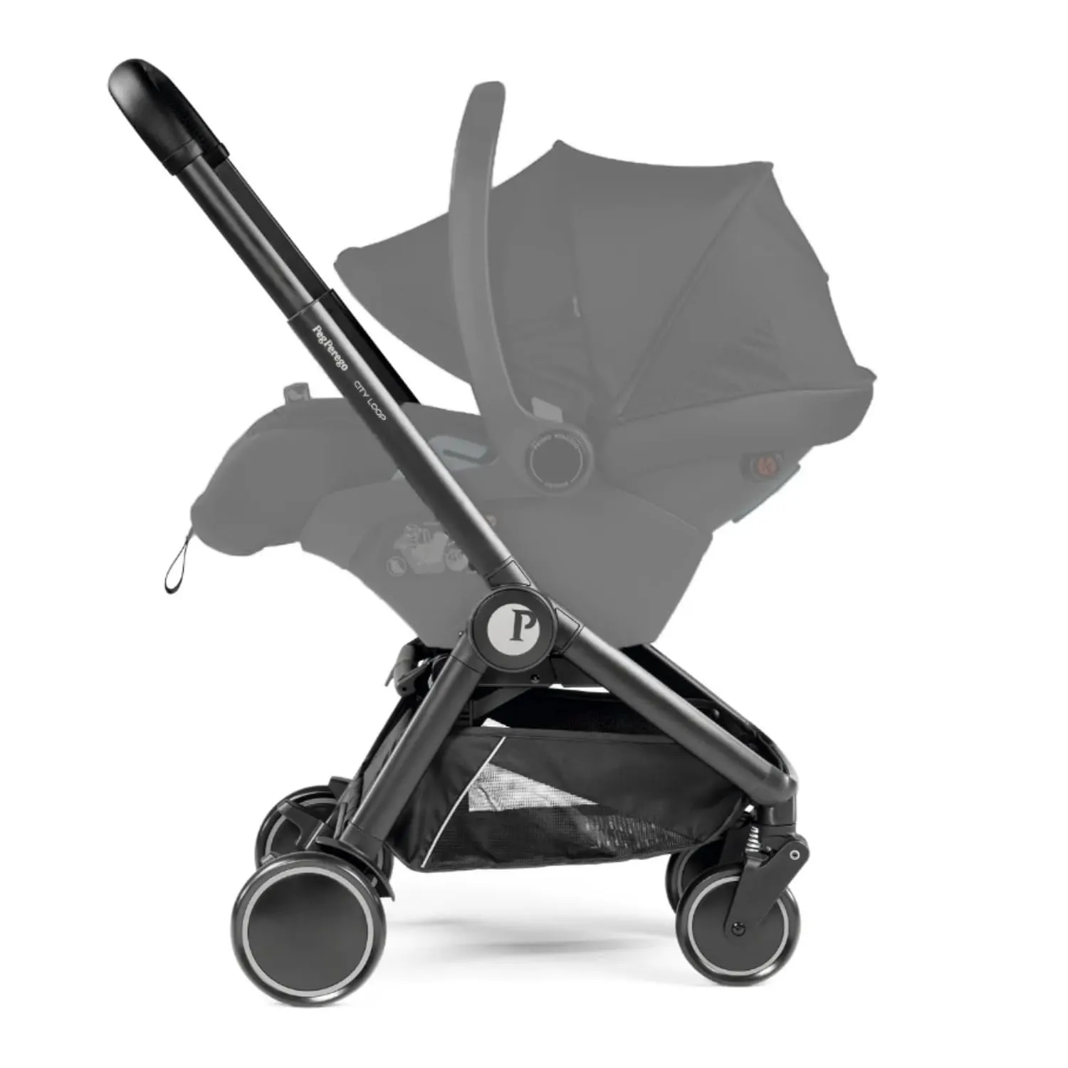 Peg Perego City Loop Compact Stroller Travel System Frame -Smart Mobility - Air Travel Friendly – Compatible with All Primo Viaggio Infant Car Seats, Black
