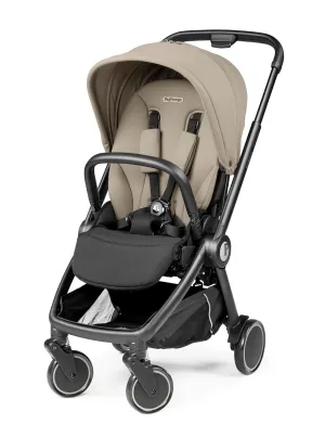 Peg Perego City Loop Seat & Frame Combo –Vanilla Blend | Compact Travel System from Infant to Toddler | Air Travel Friendly | Compatible with All Primo Viaggio Infant Car Seats
