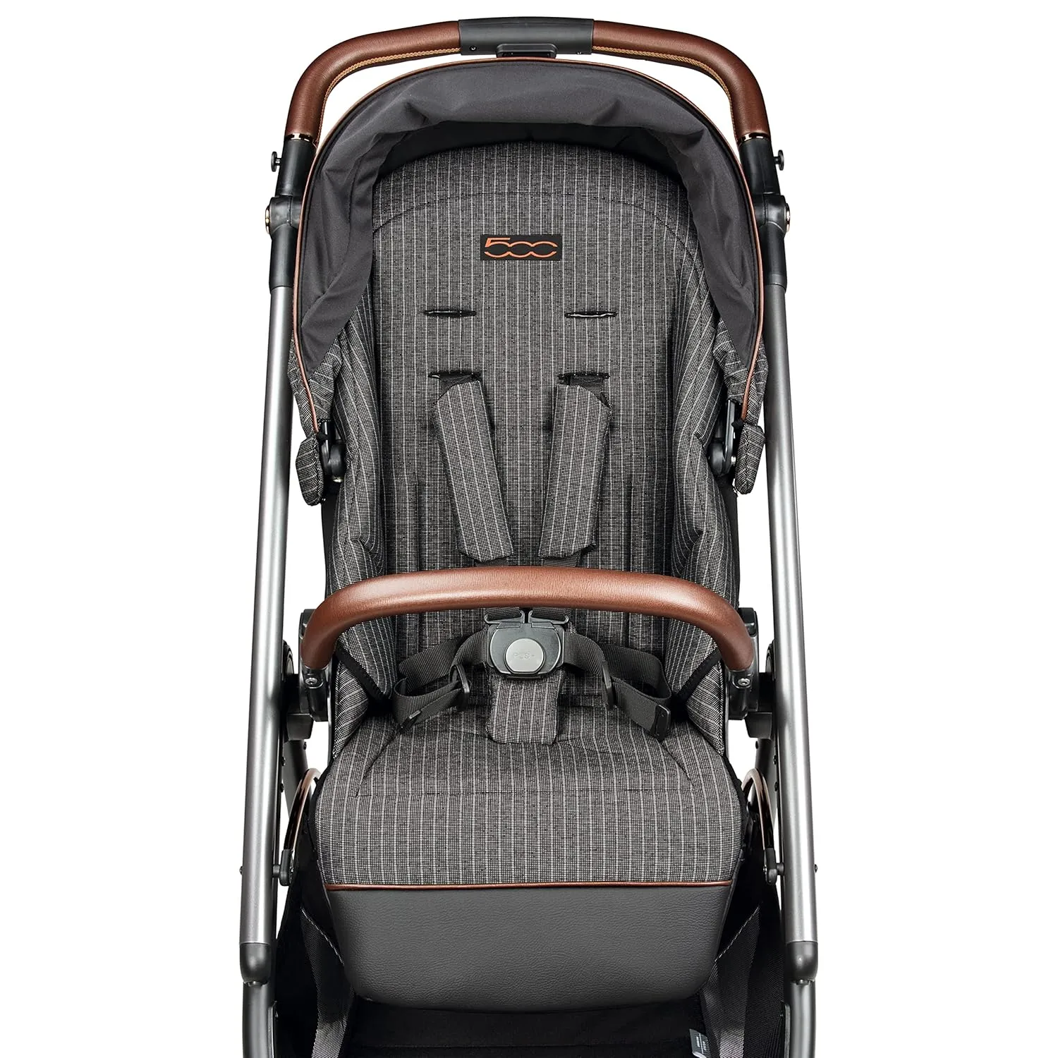 Peg Perego Veloce - Compact Full Featured Lightweight Stroller - Compatible with All Primo Viaggio 4-35 Infant Car Seats - Made in Italy - Fiat 500 (Grey & Copper Accents)