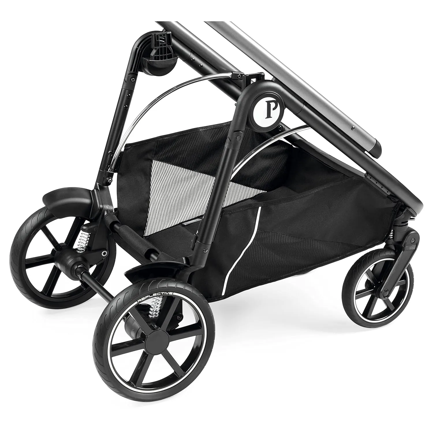 Peg Perego Veloce - Compact Full Featured Lightweight Stroller - Compatible with All Primo Viaggio 4-35 Infant Car Seats - Made in Italy - Red Shine (Red & Silver Accents)