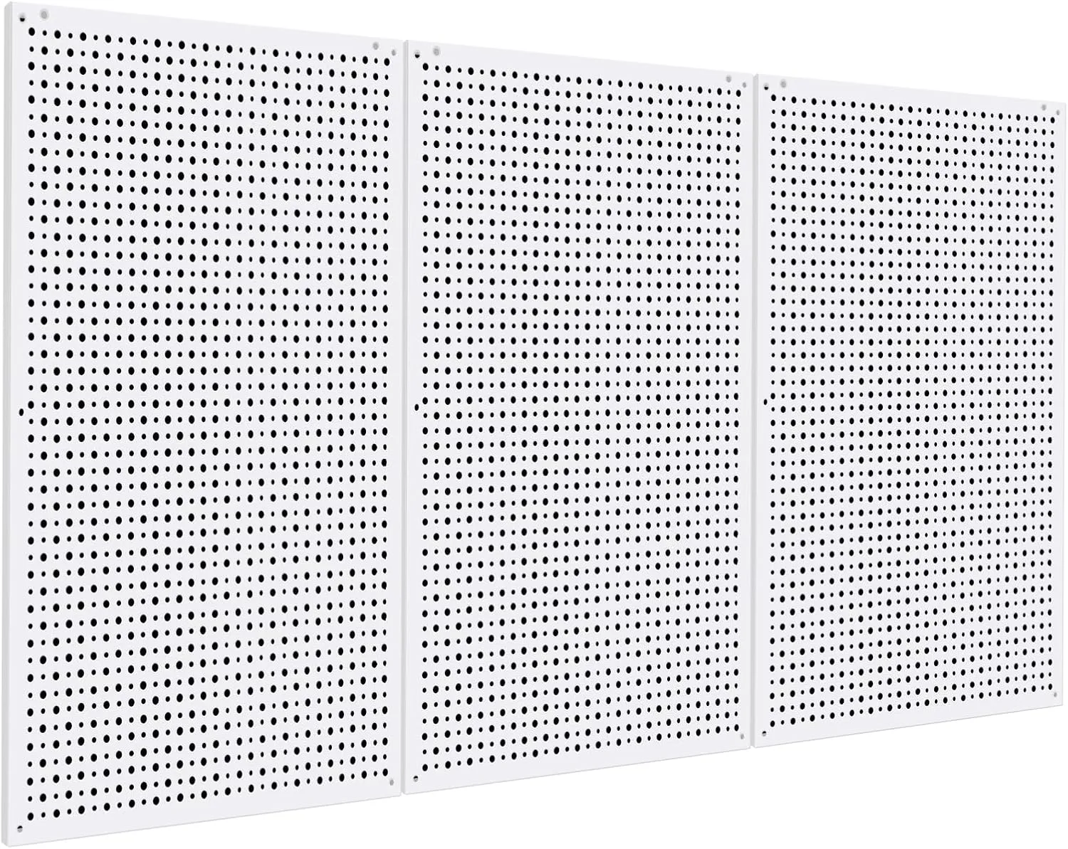 Pegboard Rack Garage Storage,Steel Pegboard Heavy Duty- 3 Pack 16-Inch X 24-Inch Metal Peg Board Tool Organization Panels (White)