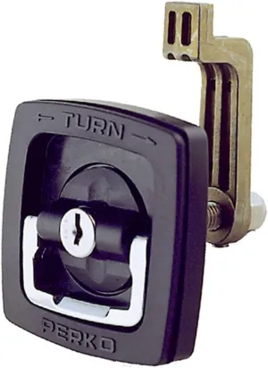 Perko 1031DP1BLK Flush Lock with Offset Cam Bar and Flexible Polymer Strike