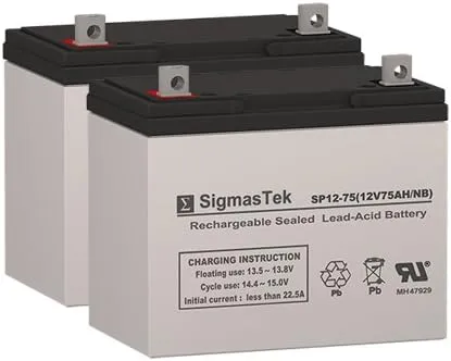 Permobil Chairman Entra Stander Jr. Wheelchair Deep Cycle Battery 12V 75AH Replacement