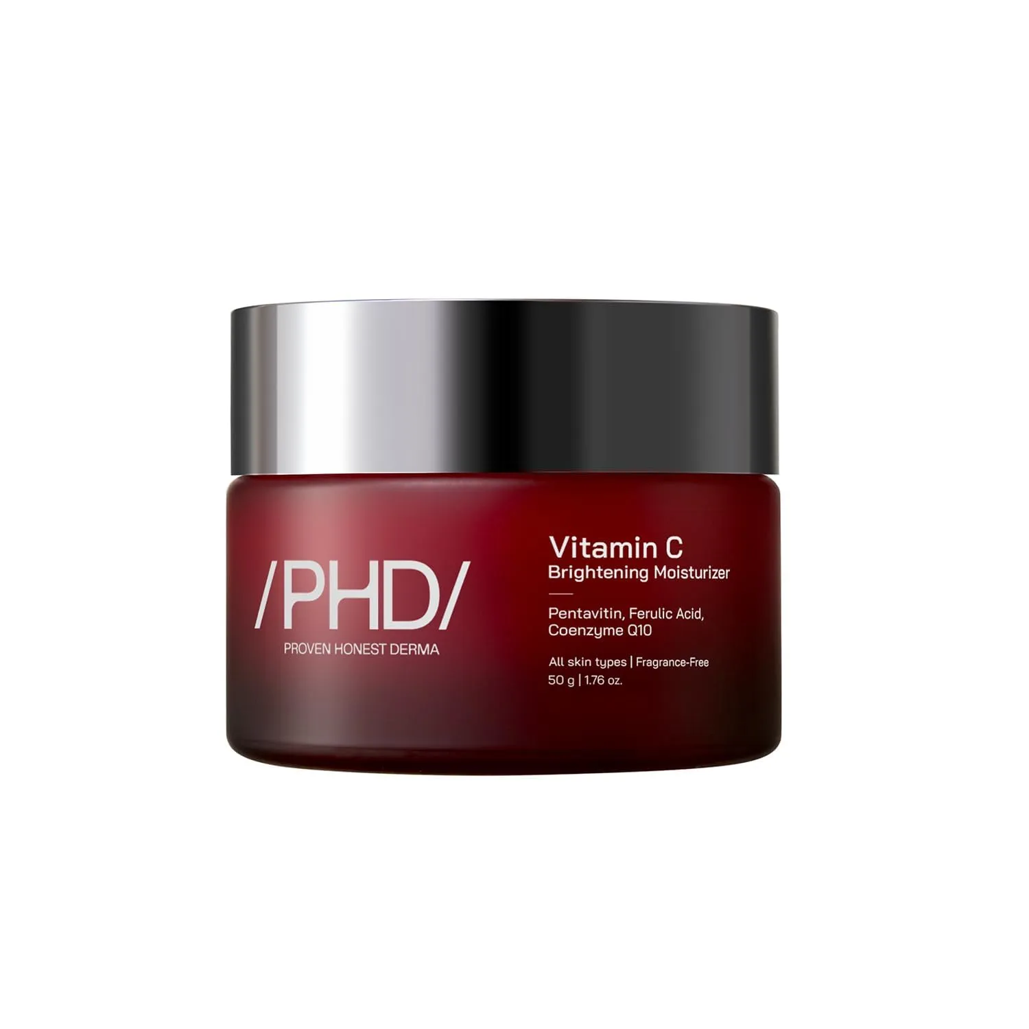/P.HD/Vitamin C Brightening Moisturizer | Vitamin C Cream for Face & Glowing Skin | Brightening Moisturizer with Pentavitin, Ferulic Acid & CoQ10 | For Men & Women | Lightweight Day Cream | 50 g