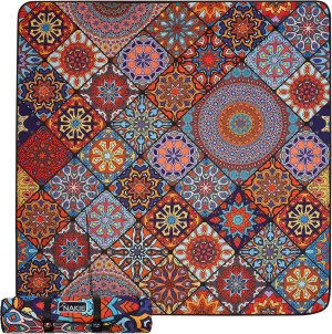 Picnic Blanket - Extra Large, Waterproof, Machine Washable, Easy Storage. Perfect for Camping, Picnics & Outdoor, Children by The Beach or Playing with Dog, 2m x 2m cm (Holiday Dreams)